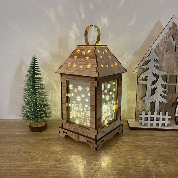 Wooden Christmas Lanterns | LED Luminous Ornaments | OneAlways