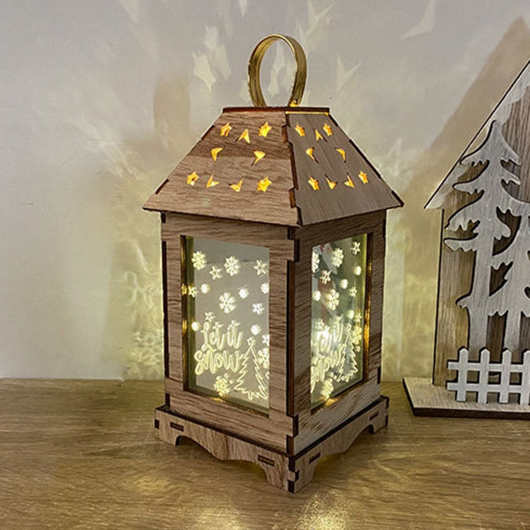 Wooden Christmas Lanterns | LED Luminous Ornaments | OneAlways